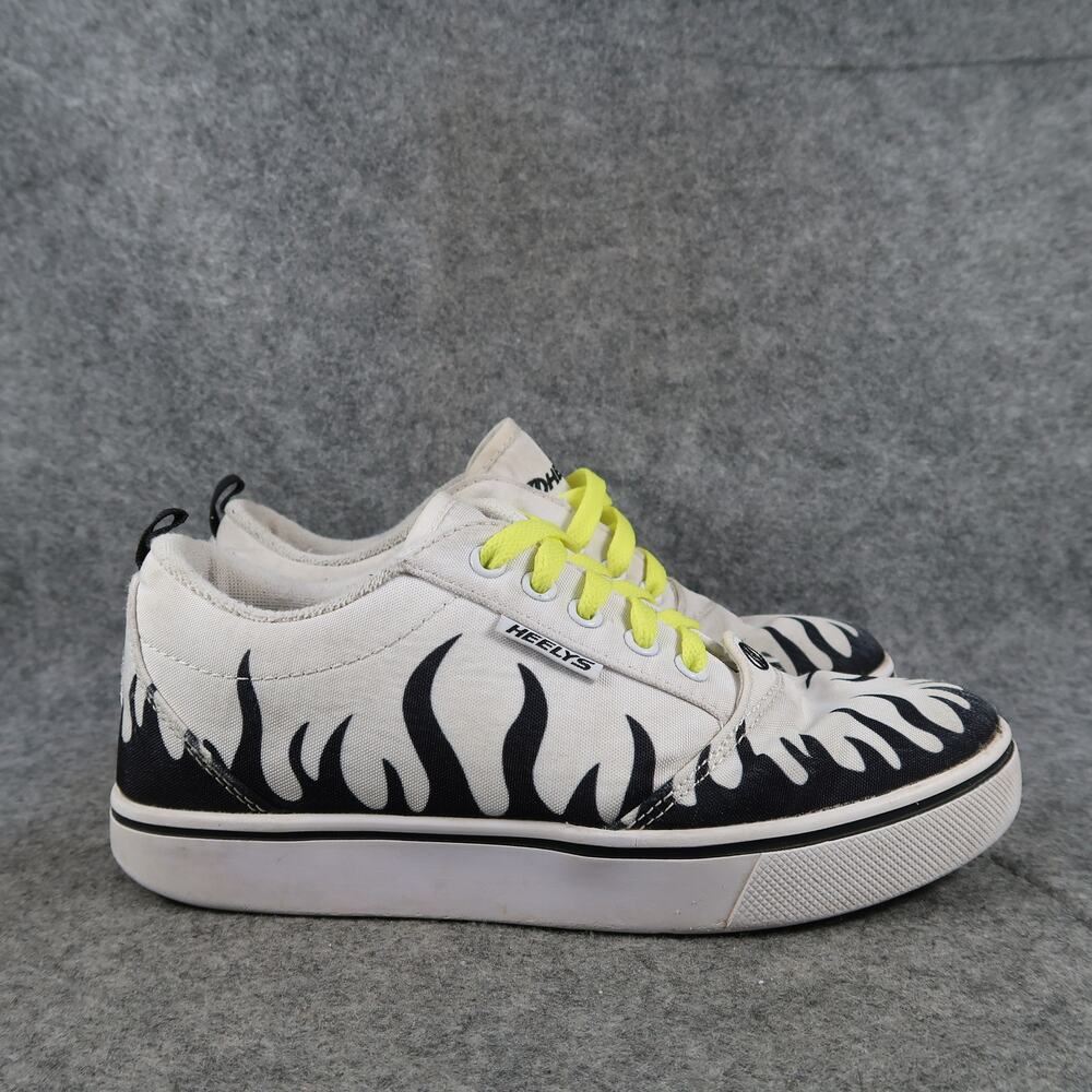 Heelys Shoes Kids Youth 4 Wheeled Sneakers Skate Pro 20 Print Flames Lace Up